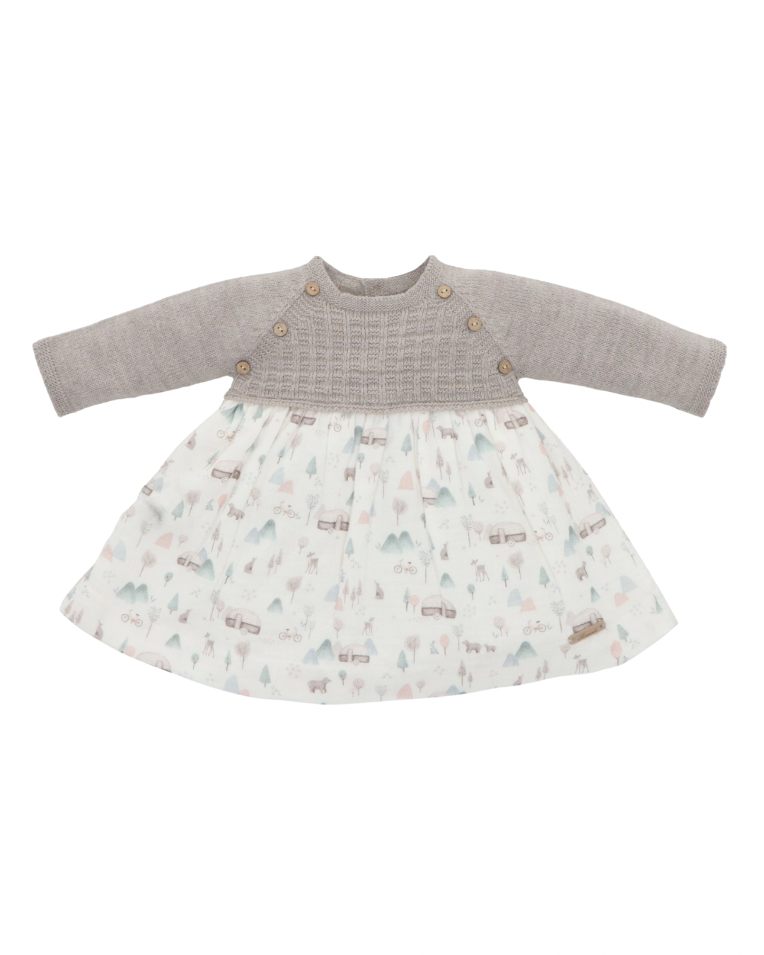 Vestido elegante cafe