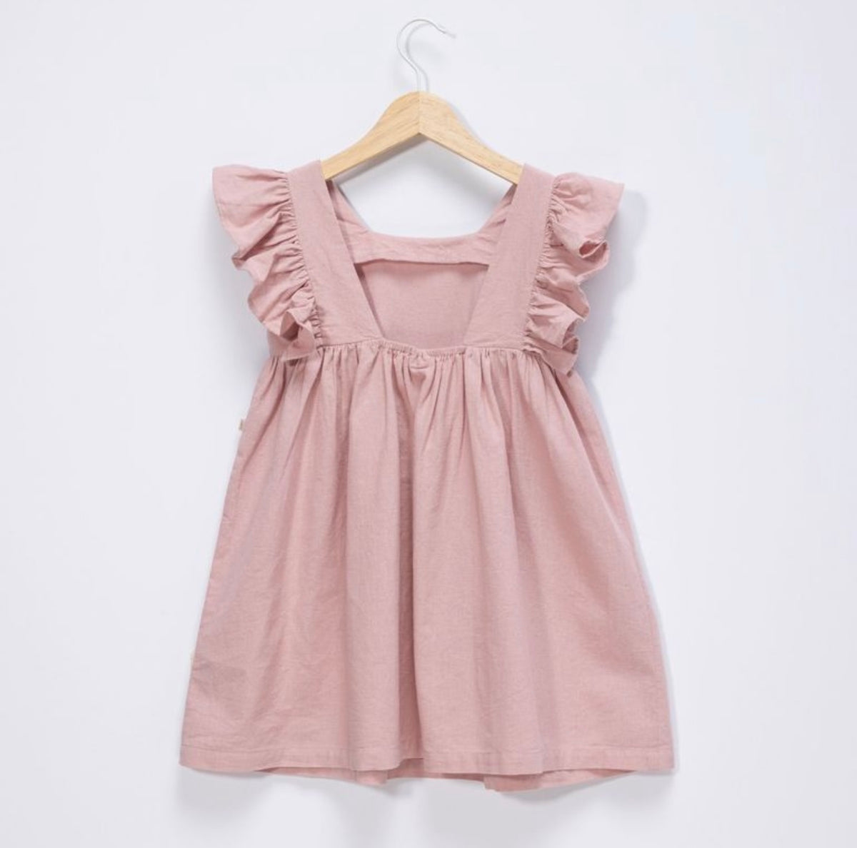 Vestido algodón rosado niña