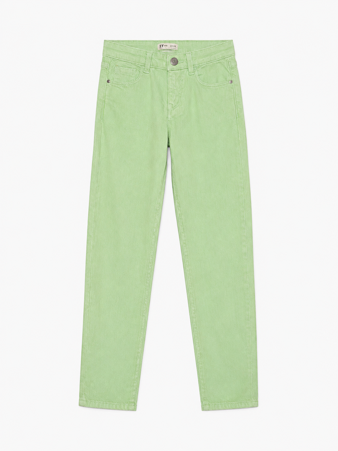 Pantalón Jean de color verde manzana