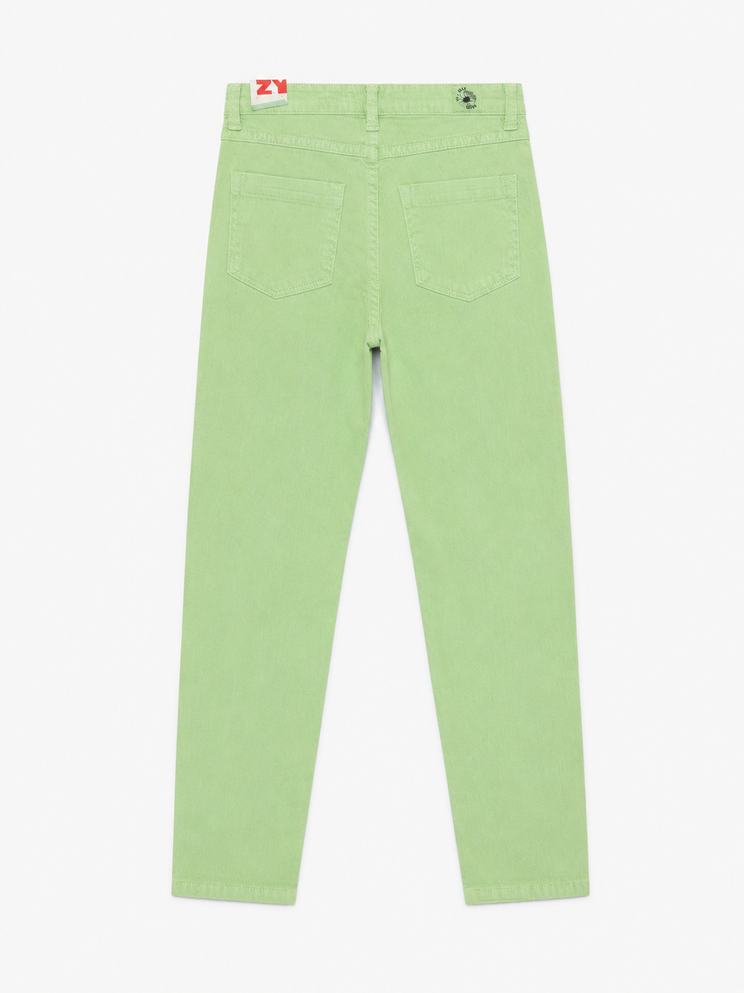 Pantalón Jean de color verde manzana