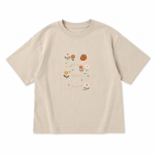 Camiseta oversise flores