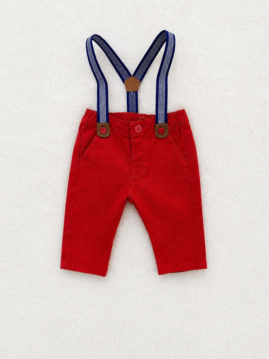 Pantalón con tirantes removibles bebe