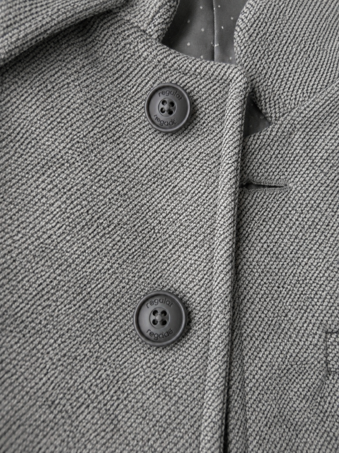 Blazer paño gris cuello neru