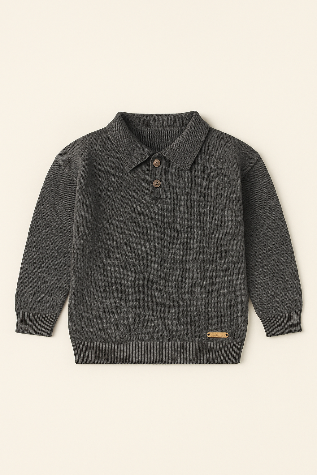 Saco tejido niño cuello polo