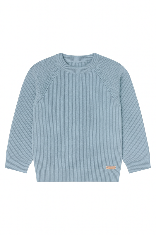 Saco tejido de punto niño cuello redondo