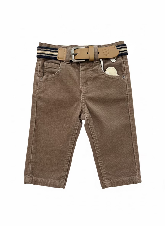 Pantalón pana café bebé