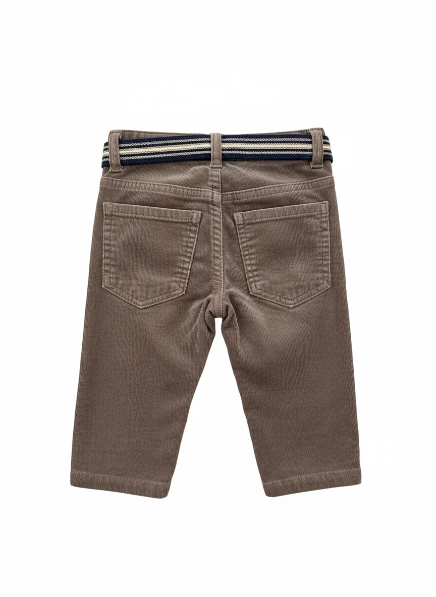 Pantalón pana café bebé