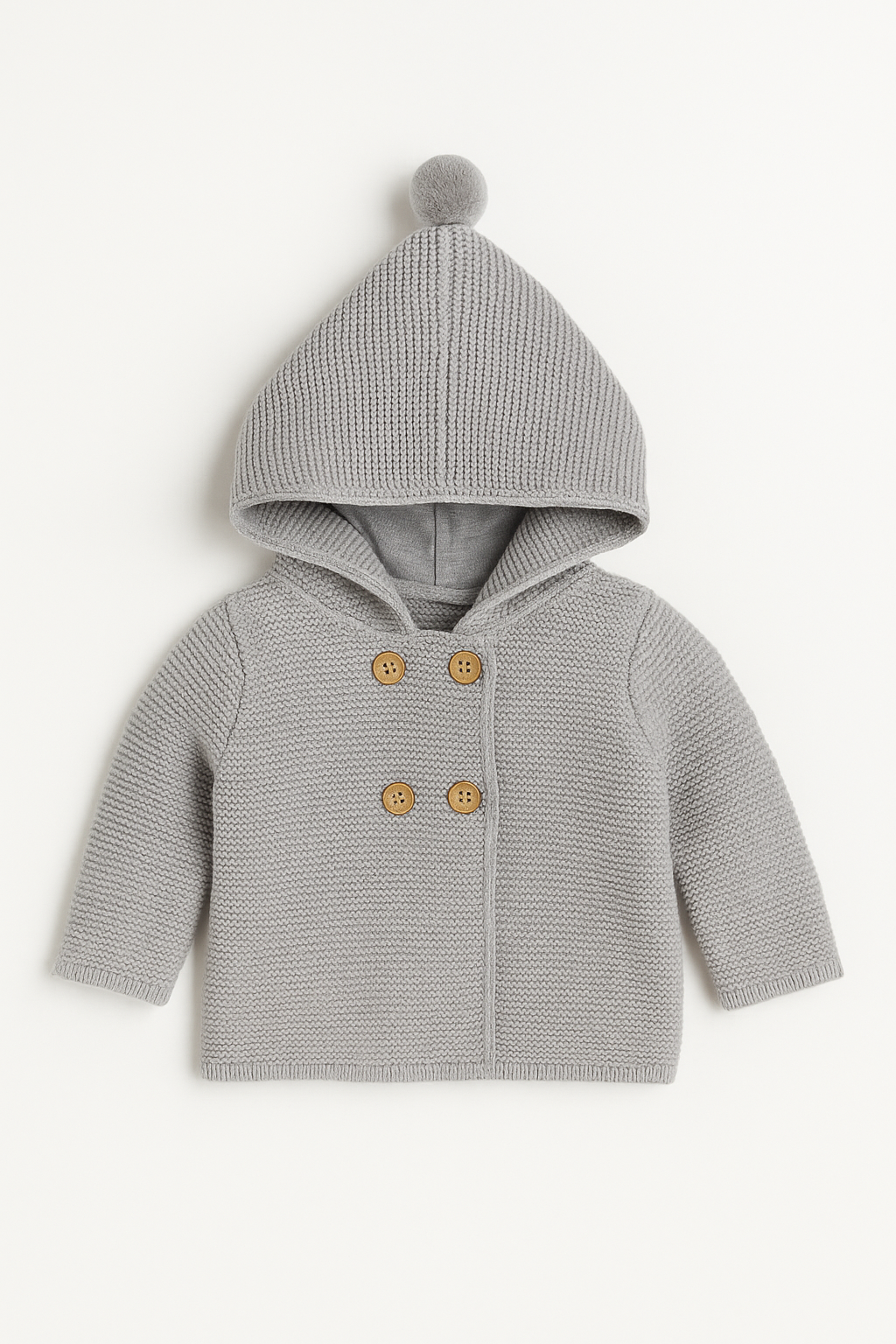 Saco abierto botones y capucha