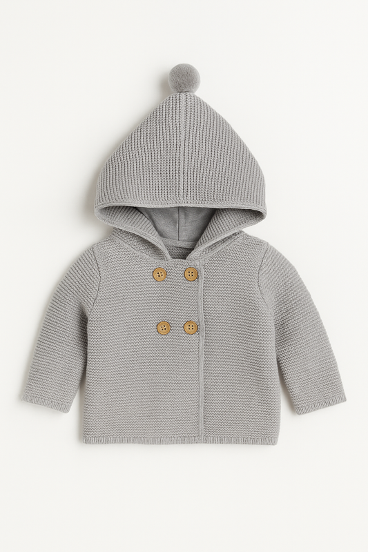 Saco abierto botones y capucha