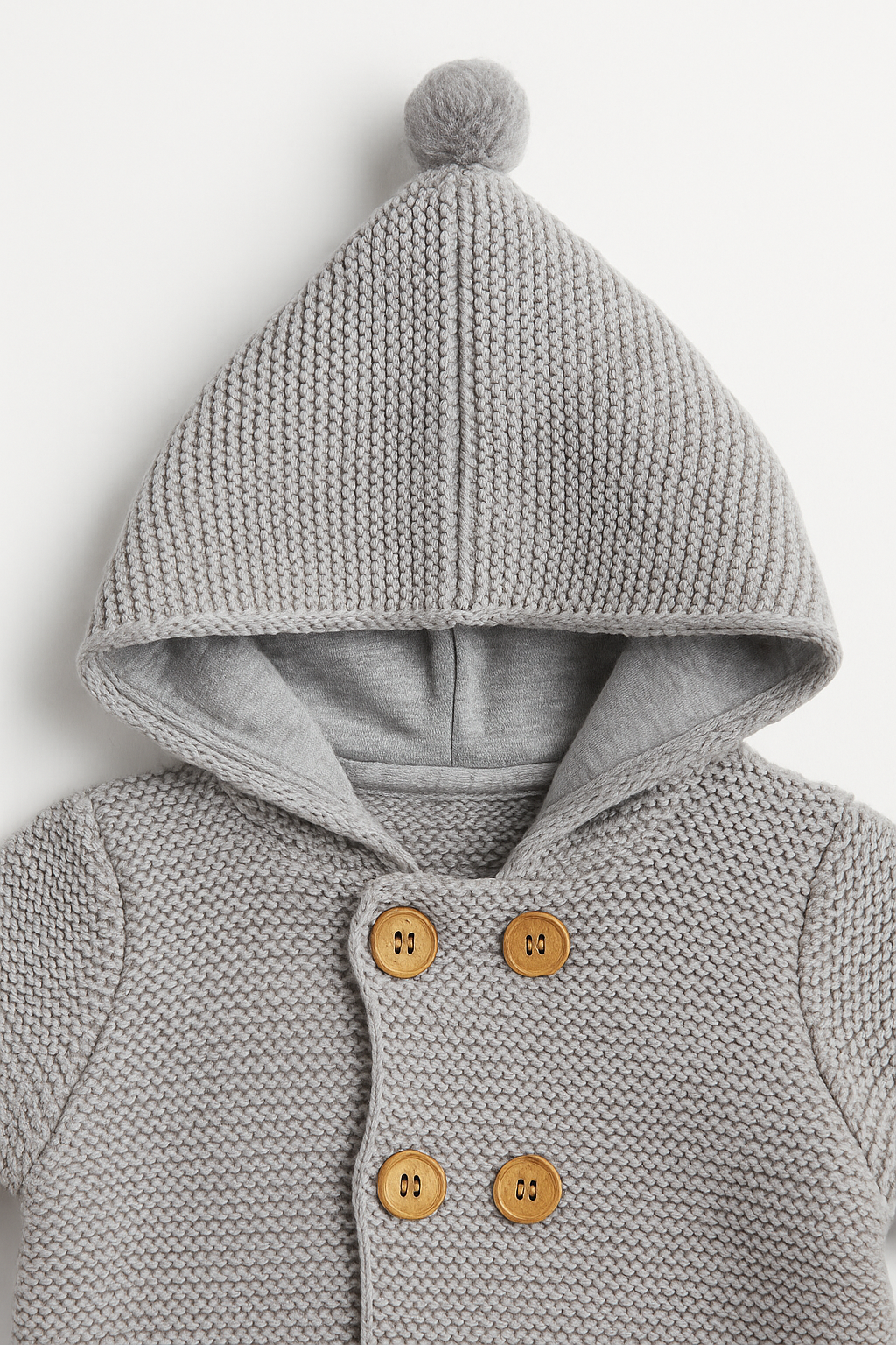 Saco abierto botones y capucha